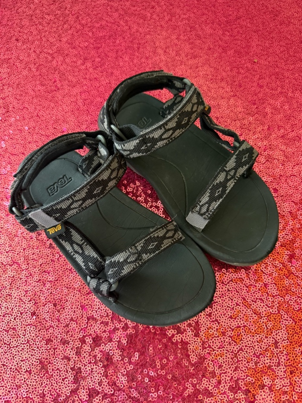 🐦‍⬛TEVAS Hurricane XLT Black Gray Kids Sandals Toddler 10